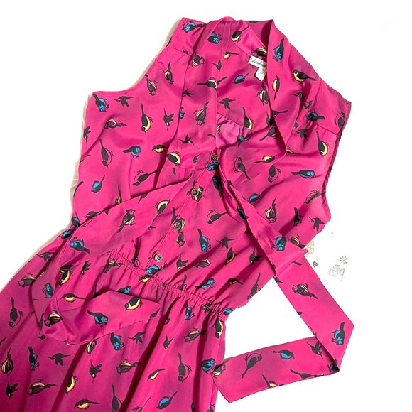 Accidentally in Love Magenta Bird Dress (small) - Picture 3 of 11